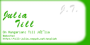 julia till business card
